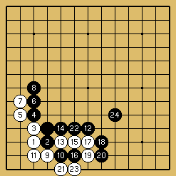 棋譜解説図（数字、記号入り）